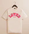 Loved Tee (Natural/Red)
