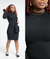 "BOX LOGO" KNEE LENGTH DRESS (BLACK/BLACK)