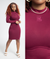 "BOX LOGO" KNEE LENGTH DRESS (MAROON/MAROON)