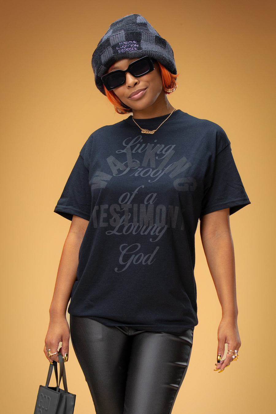 Walking Testimony Tee (Black/Black)