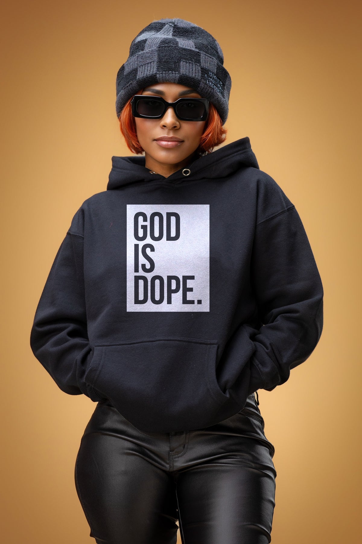 Black Box Logo Hoodie (Black/White)