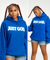 "JUST GOD" HOODIE (BLUE/WHITE)