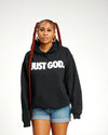 "JUST GOD" HOODIE (BLACK/WHITE)
