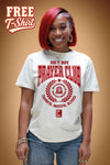Prayer Club Tee (Natural/ Deep Red)