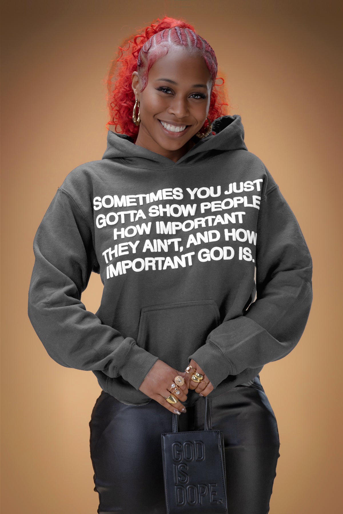 Faithful Lightweight Hoodie Red/Black/Gold