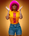 Just God Tee(Orange/Fuchsia)