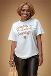 Standing On Business & Blessings Tee (Natural/Brown)