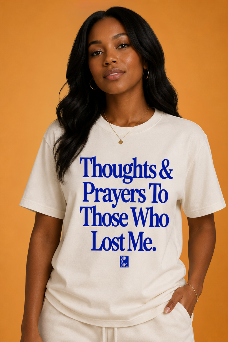 Thoughts and Prayers  (Natural/ Royal Blue)