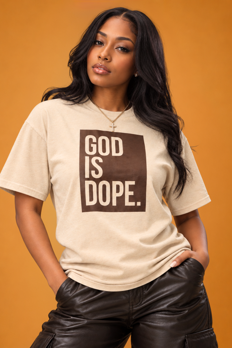 Classic Box Logo Tee ( Sand/ Brown)