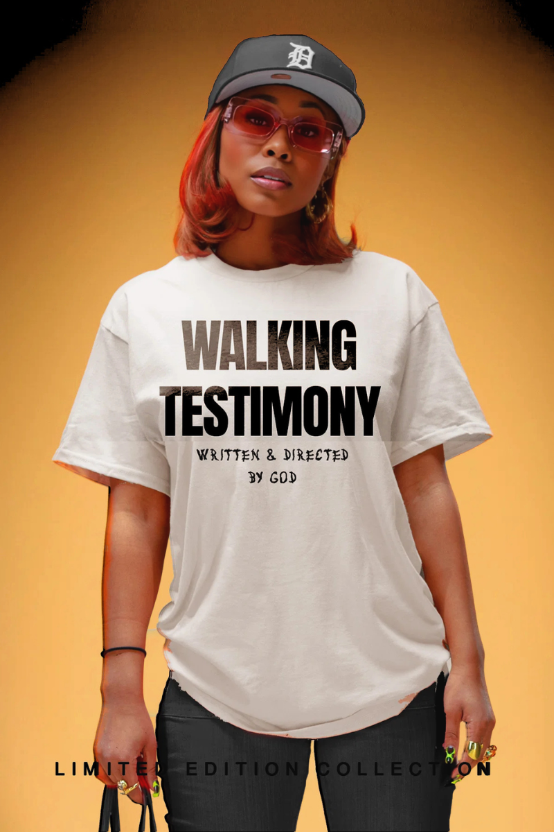 Walking Testimony v2 Tee (Natural/Black)