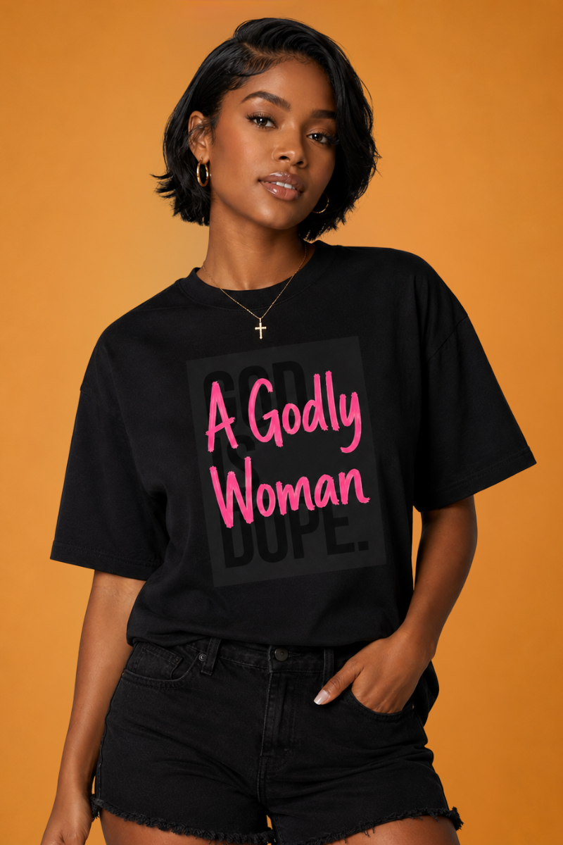 A Godly Woman Overlay ( Black/Black/ Pink)