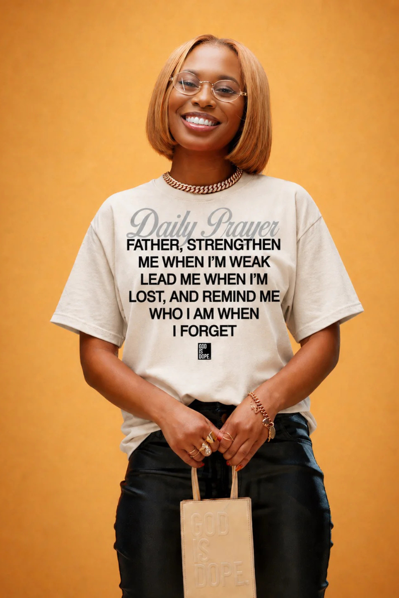 Daily Prayer V5 Tee ( Natural/Black/ Gray)