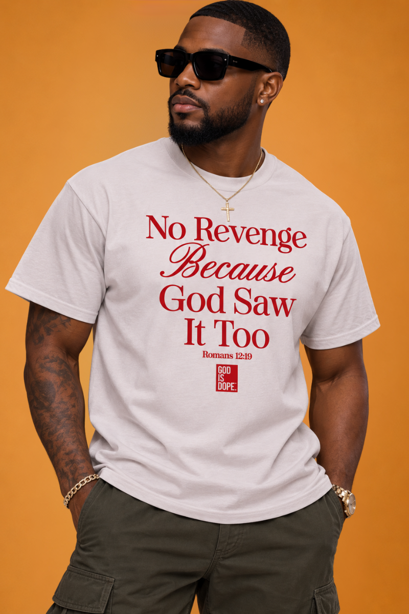 No Revenge Tee (Ice Grey/ Red)