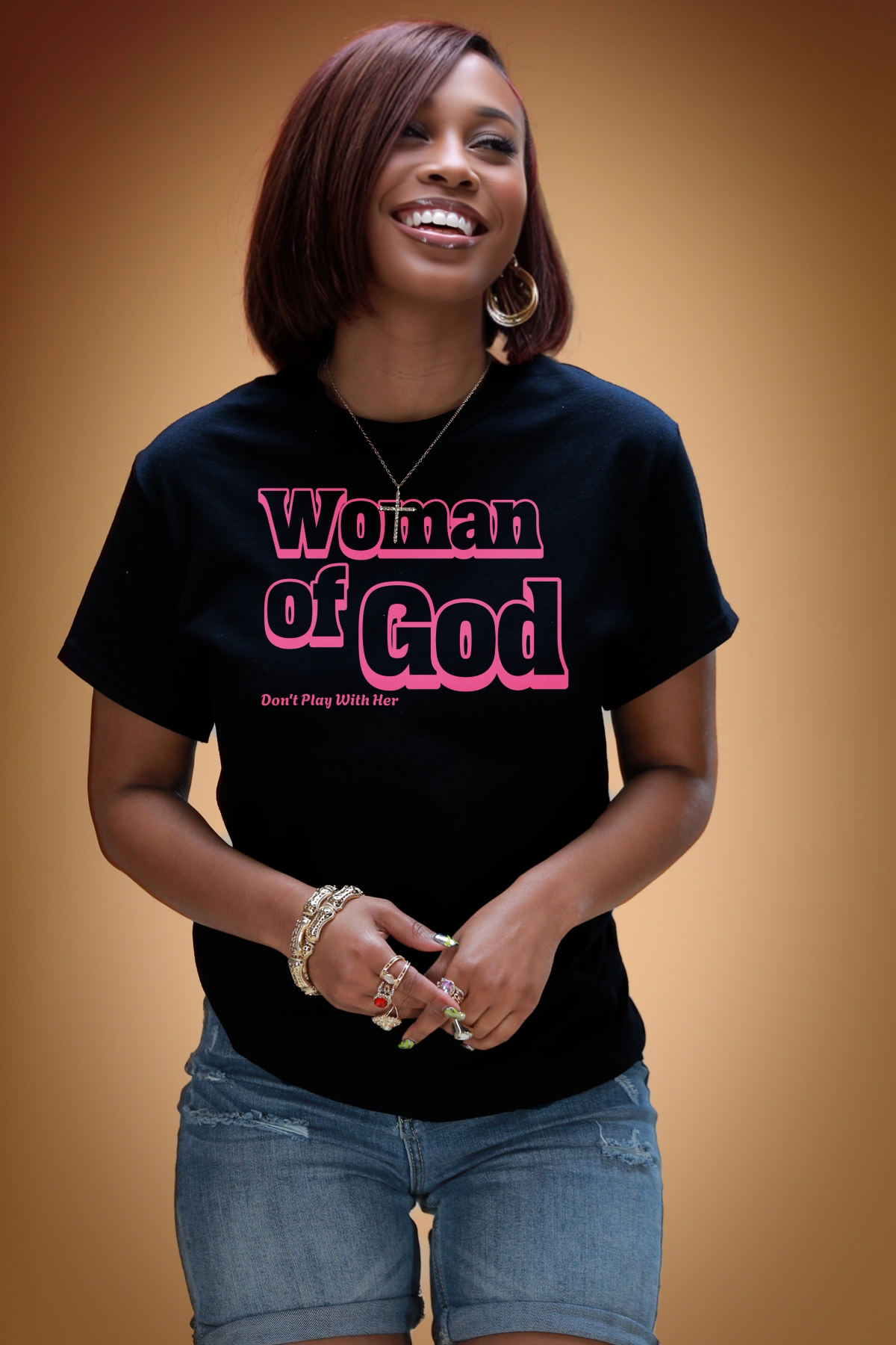 The G Is For God tee (Natural/Orange)