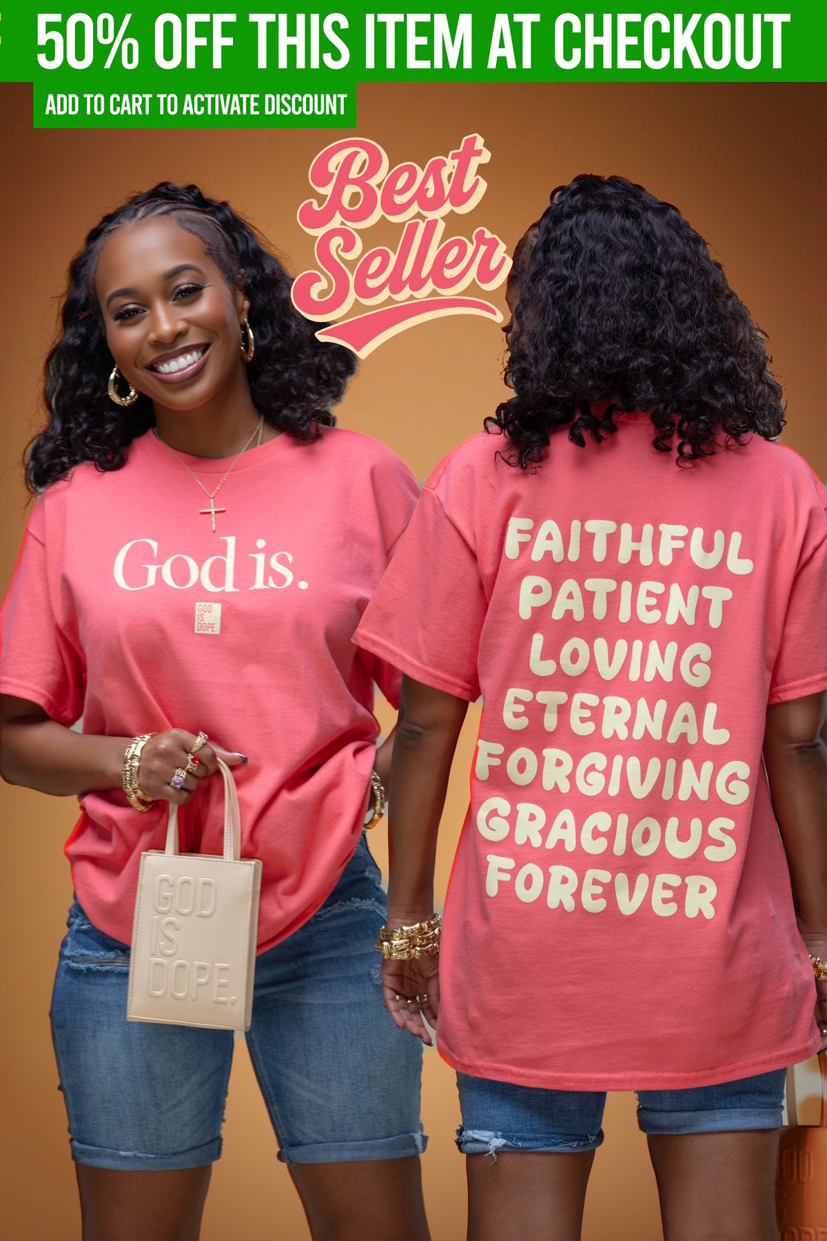 Walking Testimony Tee (Natural/Black)