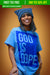 Blue Tone on Tone Oversized Box Logo Tee