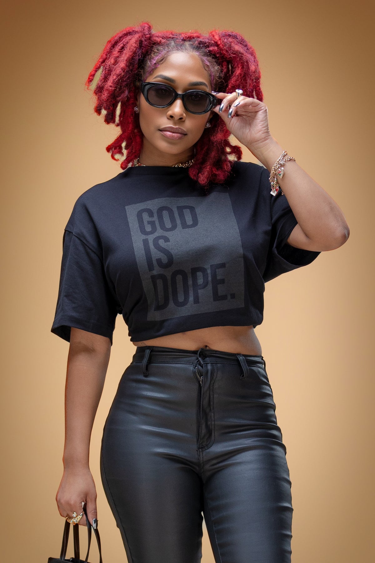 Standing On Business & Blessings Tee (Natural/Brown)