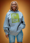 Box Logo Lightweight Hoodie (Grey/Military Green)