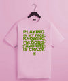 Playing in my Face Tee (Pink/Green)