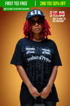 Woman of Faith Tee (Black/white)