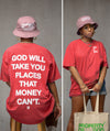 "God Will Take You" Tee (Red/White)