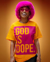 Oversized Box Logo Tee (Orange/Fuchsia)