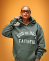 Faithful Lightweight Hoodie Military/White
