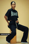 OVERSIZED BELIEVER LOGO TEE (BLACK/OFF-WHITE)