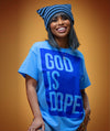 Blue Tone on Tone Oversized Box Logo Tee