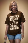 Prayer Is The Key Tee (Chocolate/Tan)