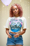The Birthday Shirt v2 Tee (Natural/Blue/Pink)