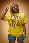 Find Peace In Prayer Tee (Daisy/Brown)
