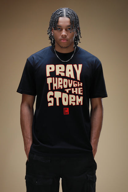 Pray Through The Storm (Black/Natural/Red)
