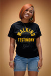 Walking Testimony Tee (Black/Gold)
