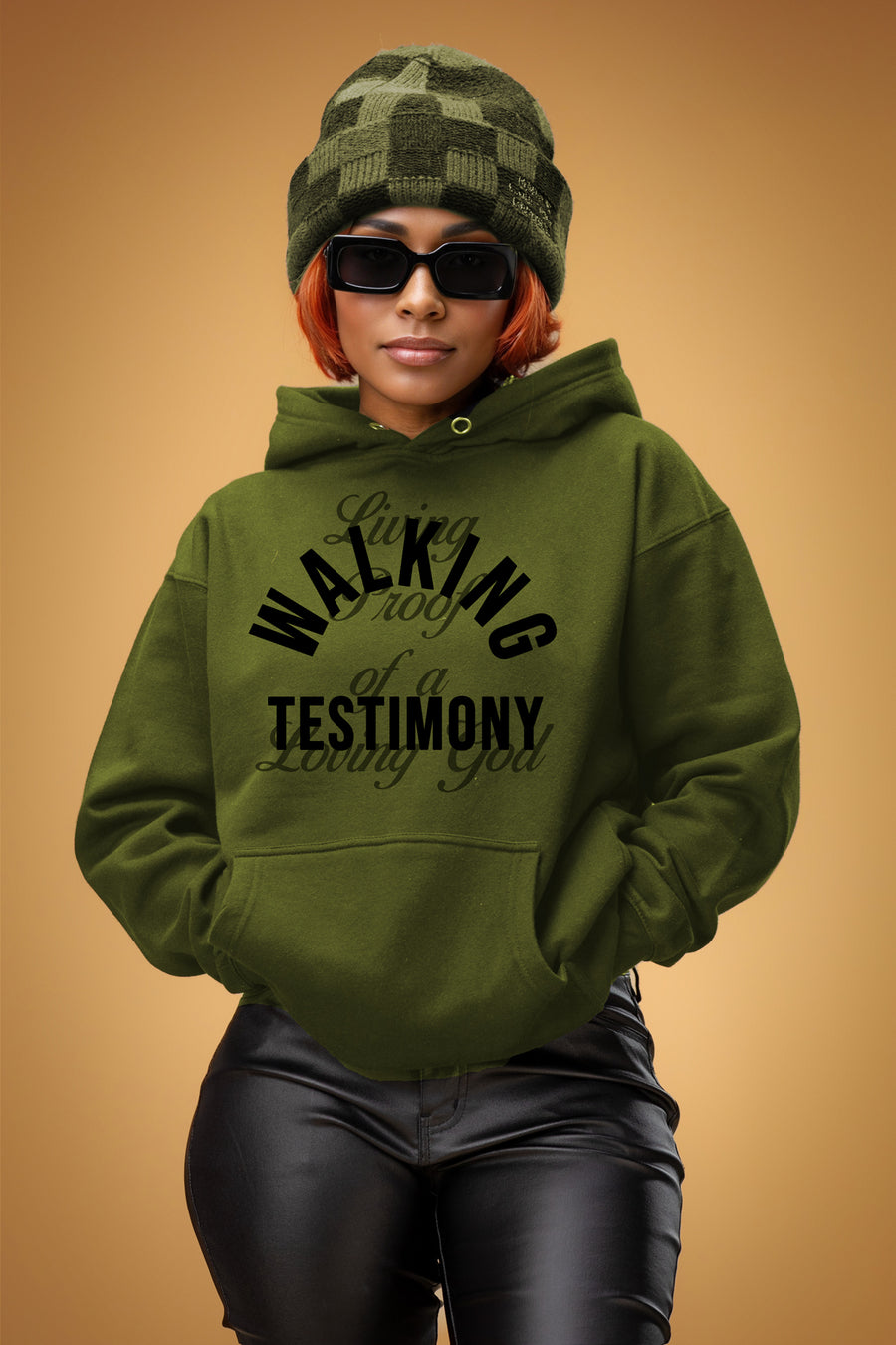 Walking Testimony Lightweight Hoodie Military Green/Black