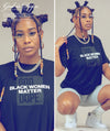 "BLACK WOMEN MATTER" TEE (BLACK/WHITE)