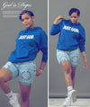 "JUST GOD" HOODIE (BLUE/WHITE)